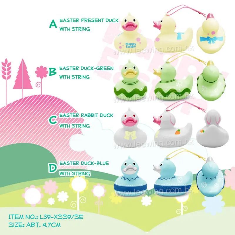 Hot Festival Easter Holiday Promotion Gift Item Plastic PVC Vinyl Customized Colorful Easter Egg Logo Printed Rubber Duck