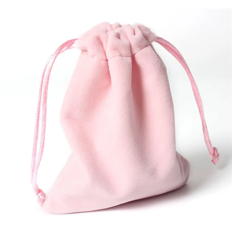 Custom Logo Drawstring Hot Stamp Velvet Bag