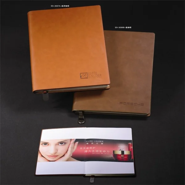 Matt paper customize 2018 agenda bulk spiral lock leather diary notebook Elastic strap LOGO Year plan journal
