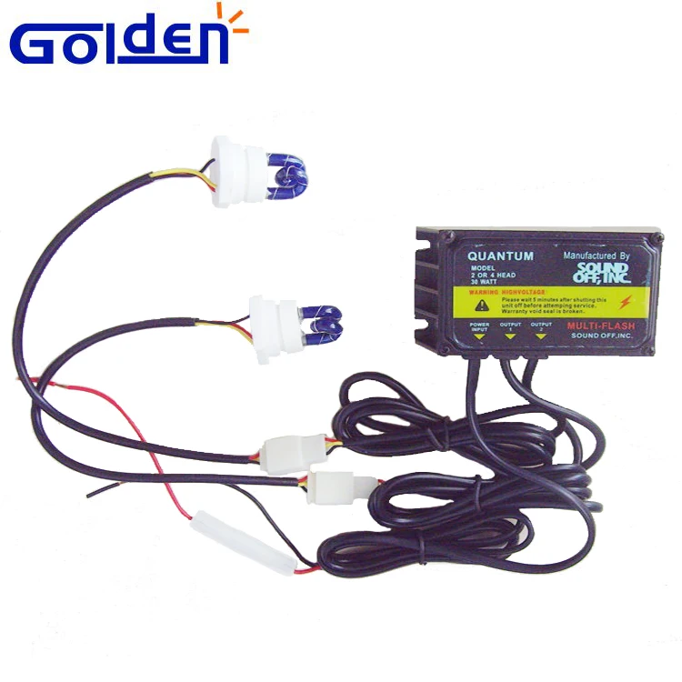 Kit 12 24 volt 2 HID Bulbs hideaway led strobe lights