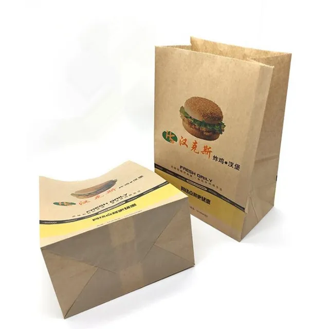 
Custom printing recycled bakery bread greaseproof kraft paper for burger wrapping 