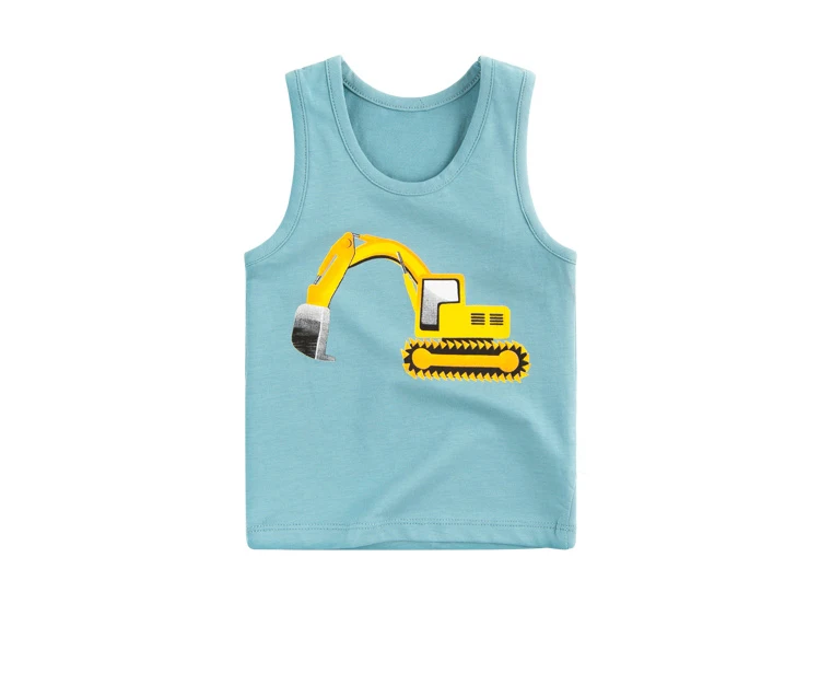 
beach vests new design baby customize printing kids 100% organic cotton tank tops 