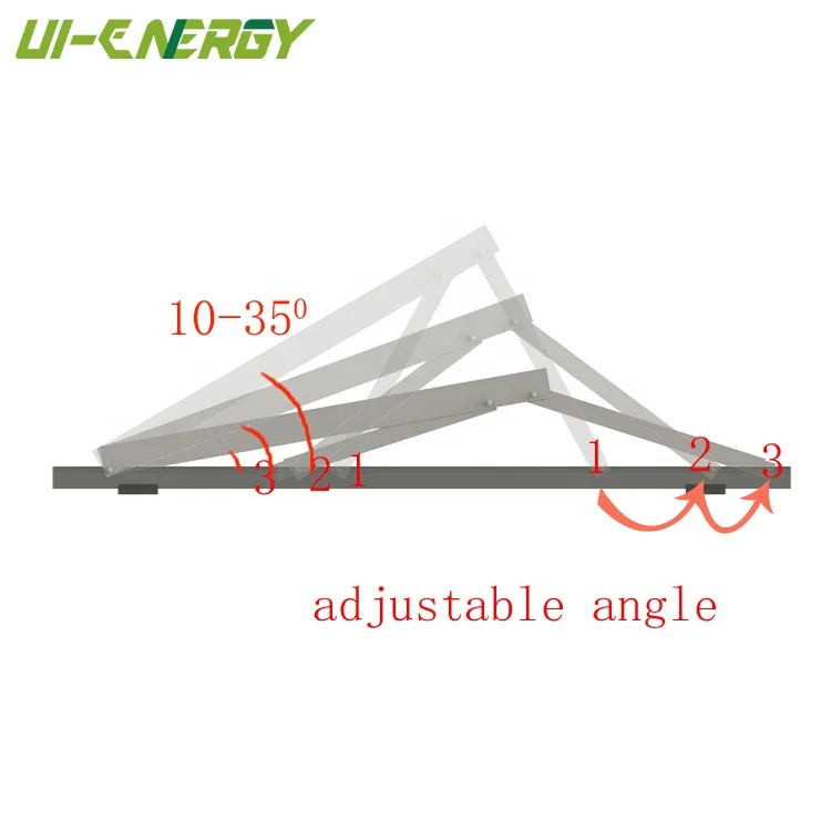 Rooftop aluminum adjustable stand for solar panel