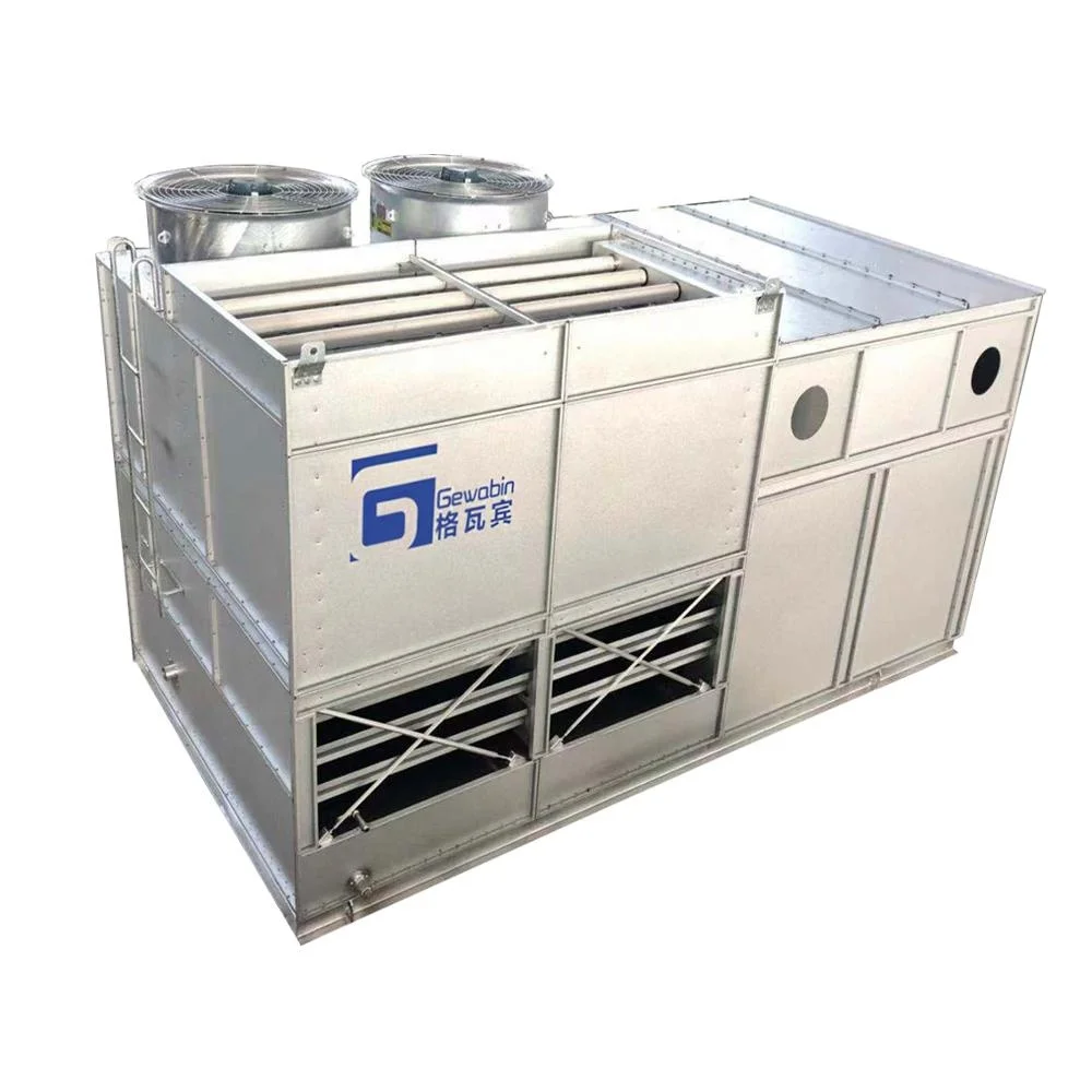 
maximum efficiency water counter flow ammonia condenser for ammonia compressor ice plant 