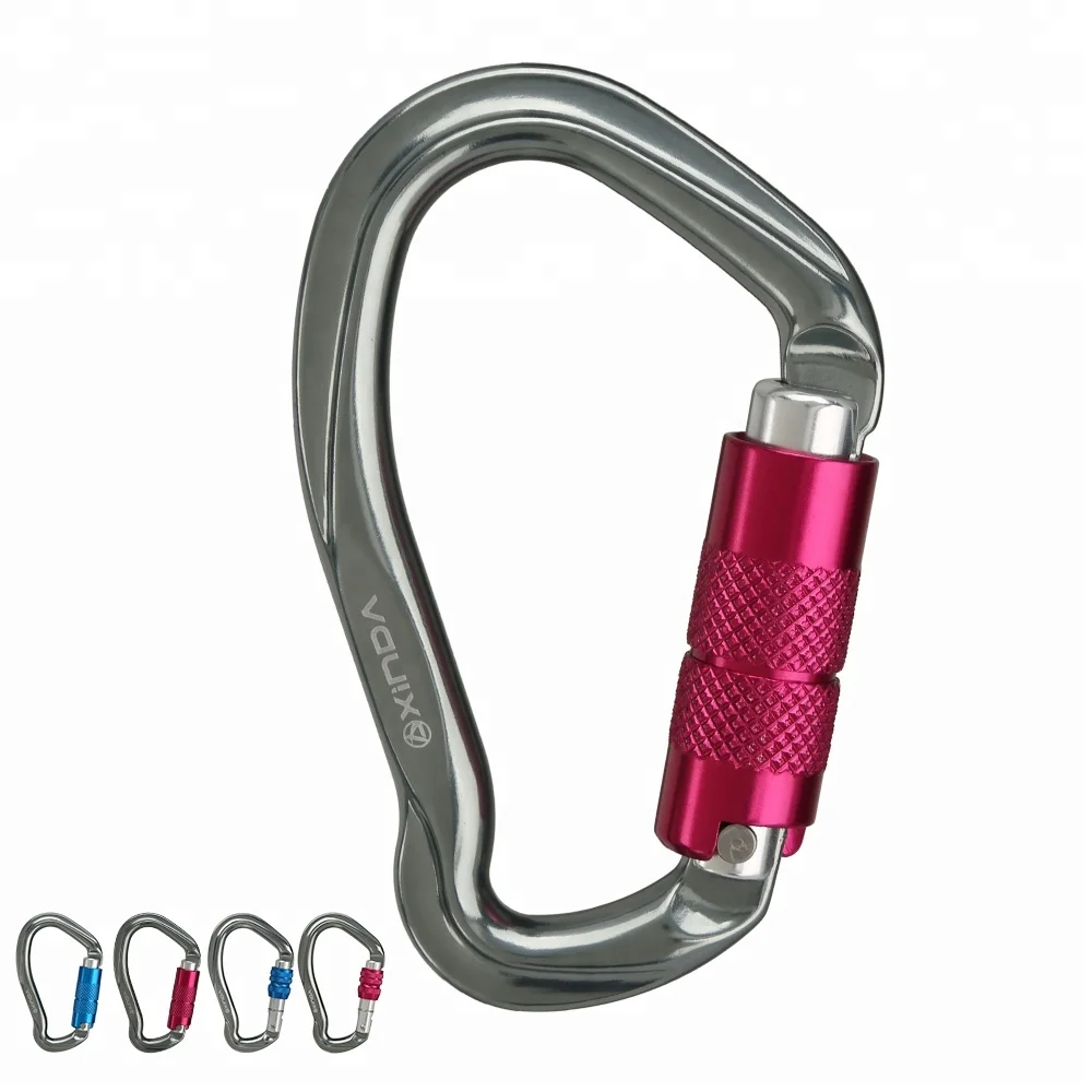 XINDA 23kN rock climbing carabiner climber screwgate carabiner  for hiking travel mountaineering