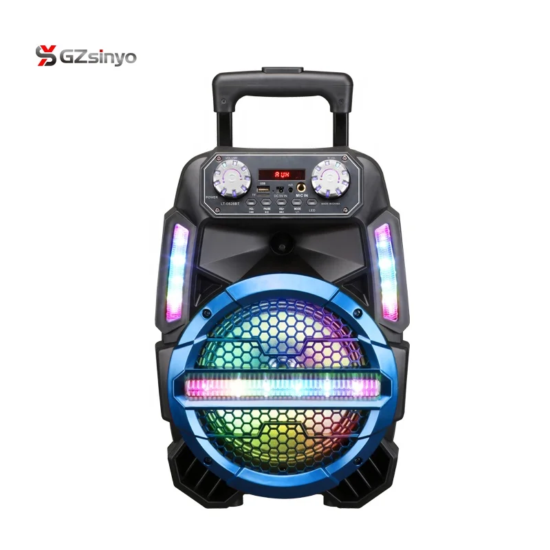 
8 inch private rechargeable portable trolley outdoor speaker 