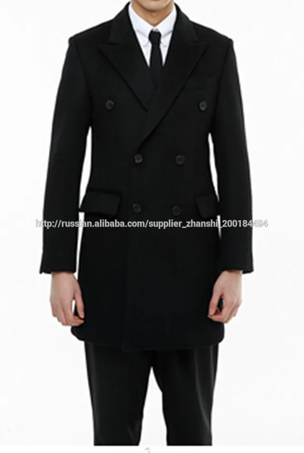 Высокое Качество Стильное Зимнее Мужское Двубортное Пальто Из Альпака