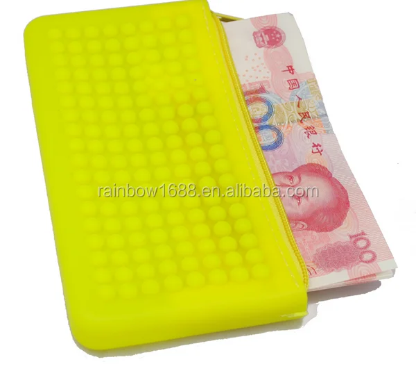 Индивидуальные конфеты силикона карандаш сумка с молнией для продвижения