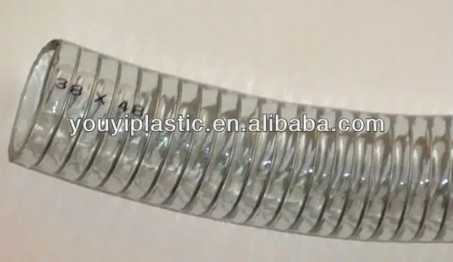 PVC Transparent Spring Pipe Steel Wire Reinforced Hose