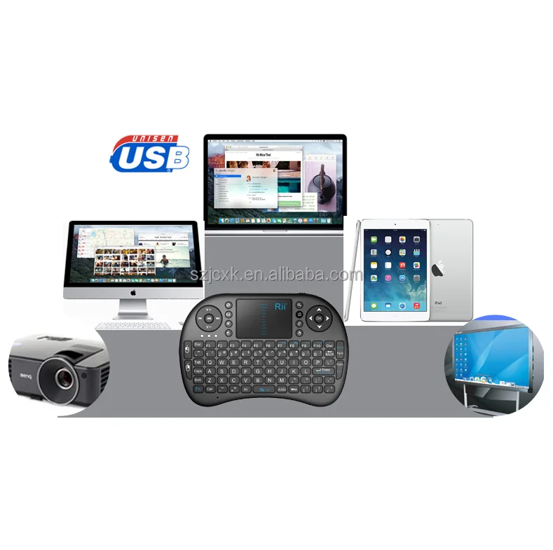 
New design Rii 8 2.4G Mini Wireless Keyboard with LED rii8 black Touchpad for computer,Mobile phone,TV box and PTV 