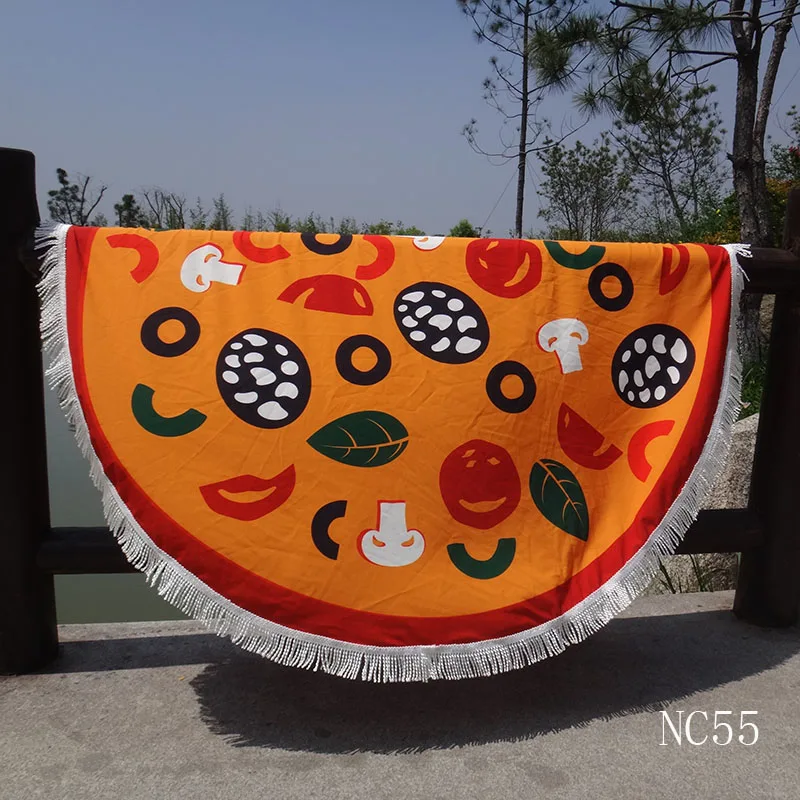 Top Quality 10 Cent Customized Design Items Microfiber Round Beach Towel