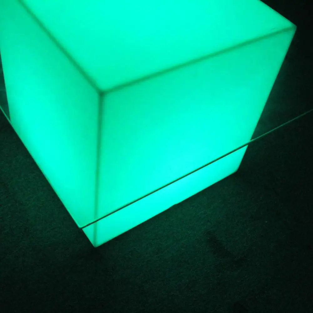Decoration Waterproof Plastic Lighting Home Stool Small Led Cube With Remote