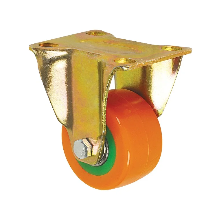 Load 100kgs 2inch Green Plastic Core PU Cover Industry Castor Wheels