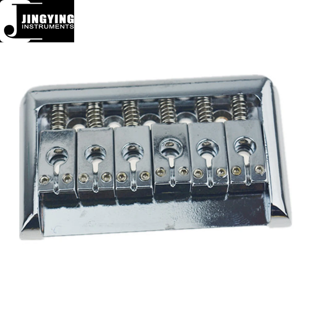 143G Weight 6 Strings Silver Color Zinc Alloy+Iron Material Fixed Electric Guitar Bridge&Tailpieces