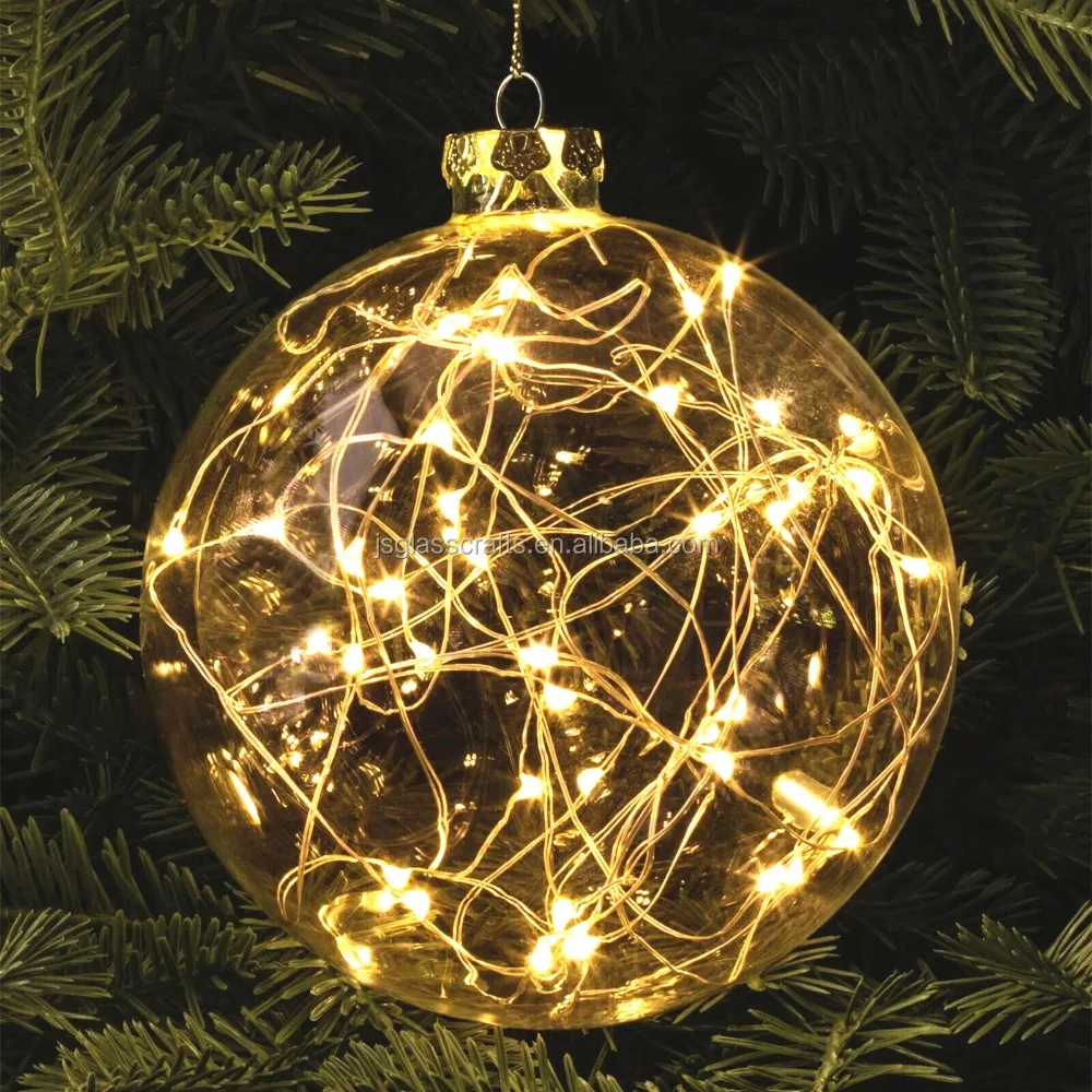 
Set/3 led glass ball light for Christmas decoration fairy light ornament 