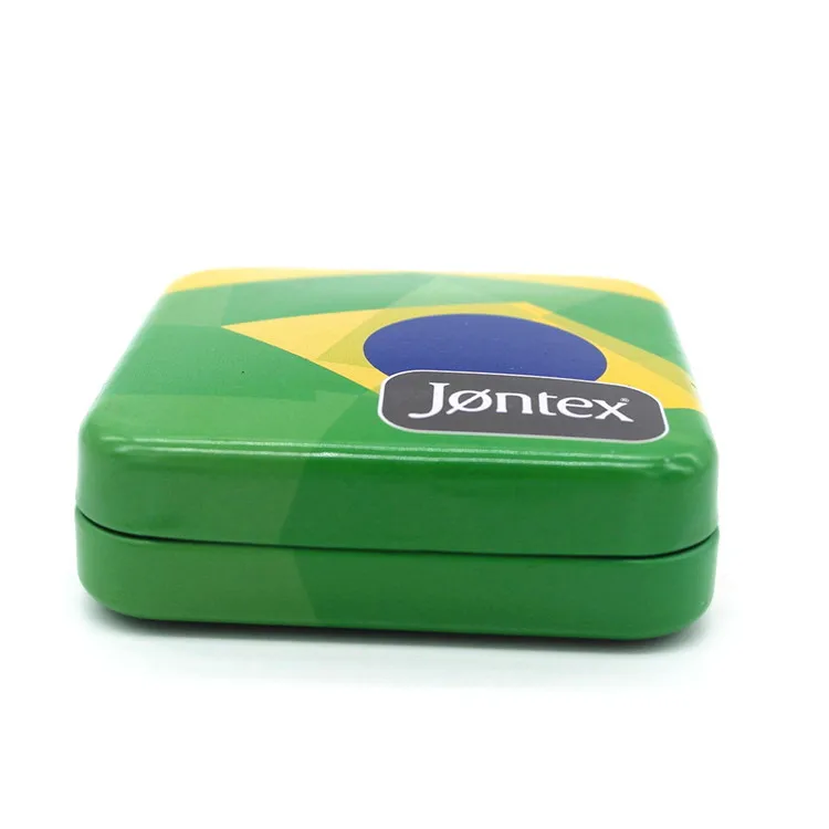 
Small square Durex metal tin boxes 