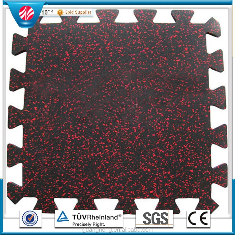 10 мм головоломка Блокировка тренажерный зал резиновый коврик и Кроссфит резиновая плитка и фитнес резиновый пол
