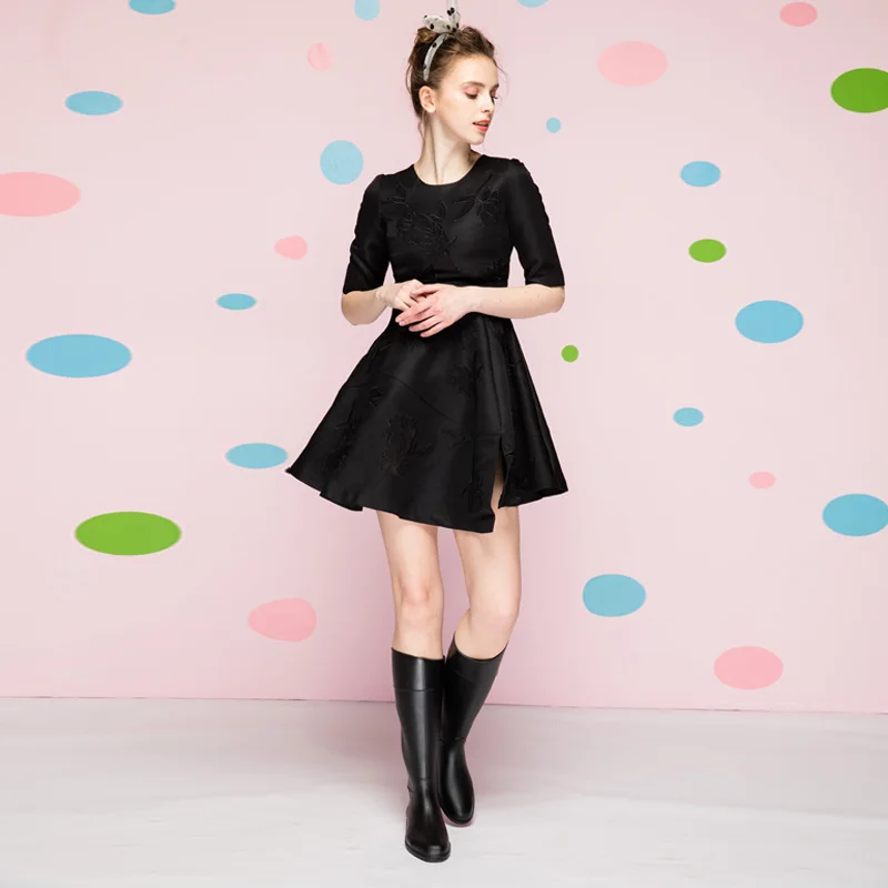 Hotsale new unique design fashion high wellington girls PVC rain boots