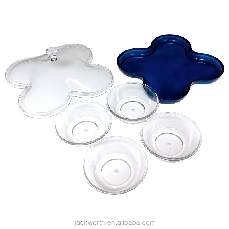 Acrylic Appetizer Platter Divided Candy Tray
