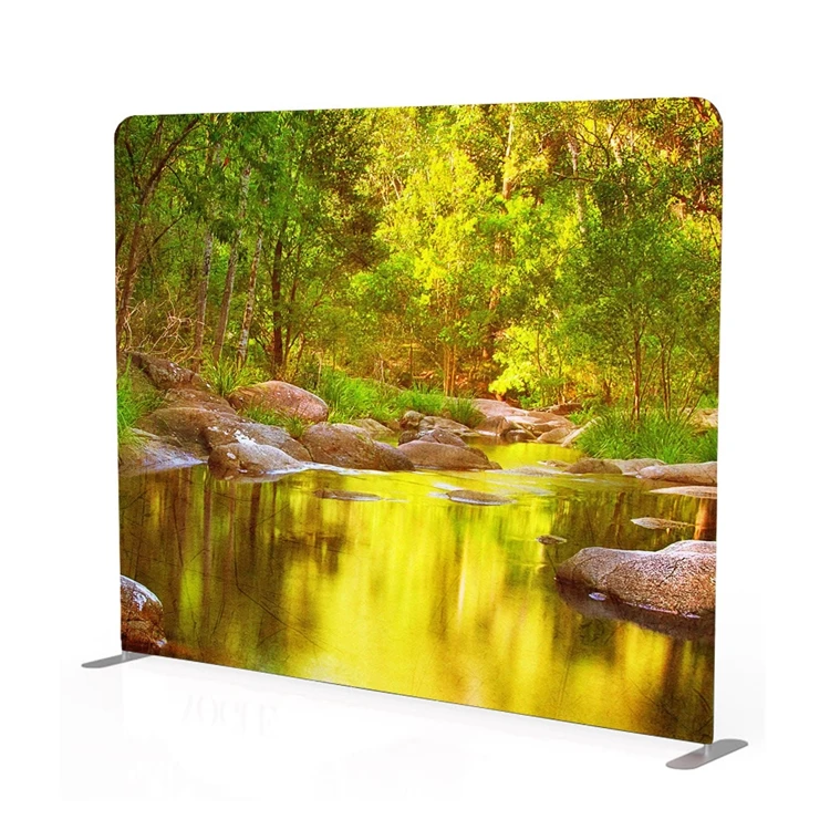 Custom design lightweight and foldable 8x8 tension backdrop for events