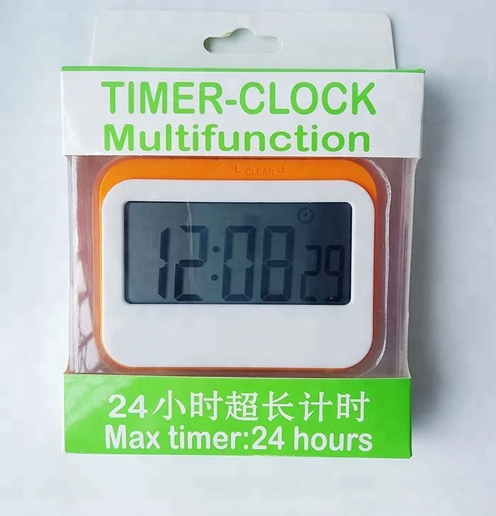 EMAF Student large display 24 hours timer clock multifunction time display countup countdown kitchen magnetic timer with stand