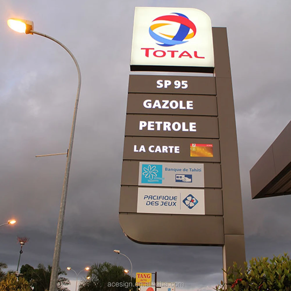 
Высококачественный наружный светодиодный пилоновый знак Высшее качество открытый светодиодный пилон знак