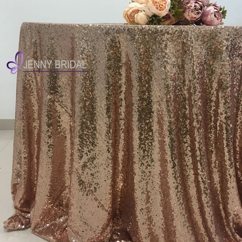 Скатерть под розовое золото SQN #24 с блестками и блестками