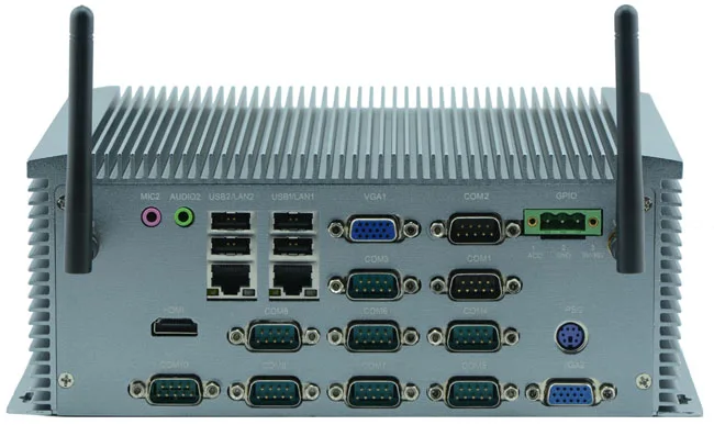DC 12 В безвентиляторный embedded мини-пк на базе 1037u/i3/i5 процессор и поддержку 10 COM