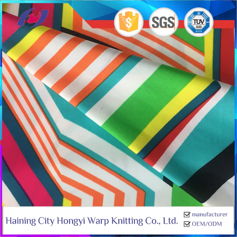 Anti-UV Poly Lycra Polyester Spandex Material Stretch Swimwear Fabric