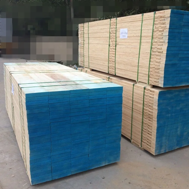 construction grade pine lvl scaffolding planks structural pine wood 25mm 30mm 35mm OSHA certificate wooden plank / LVL scaffold