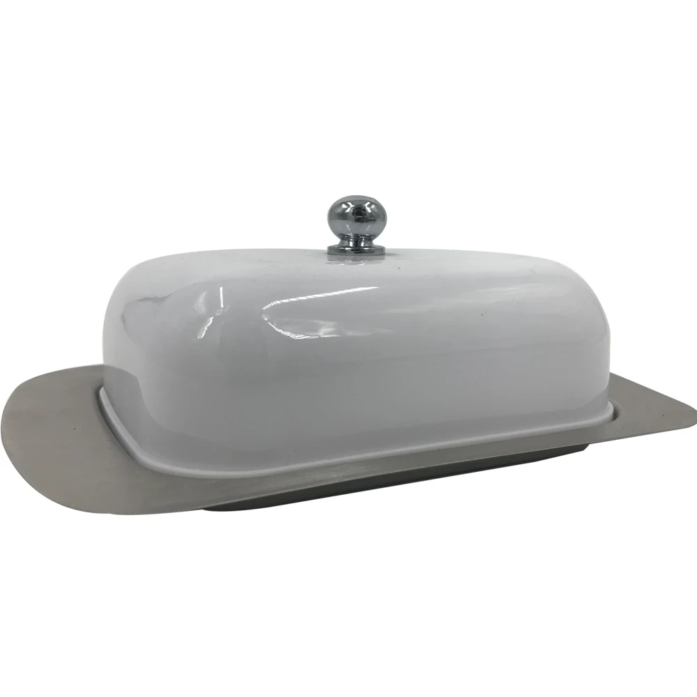 European style hotel Restaurant dessert plate With lid stainless steel butter dish(AWK504)