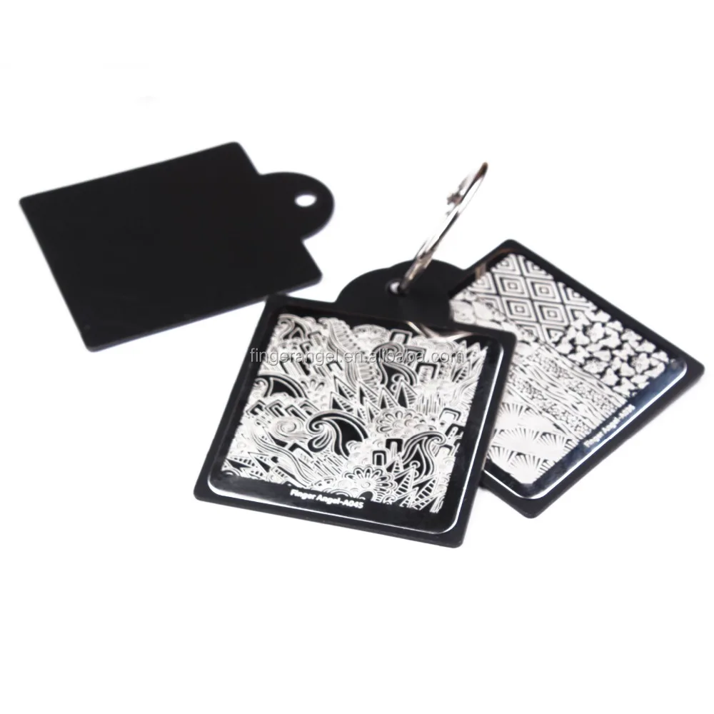 New Custom Design 6x6cm Nail Stamping Templates