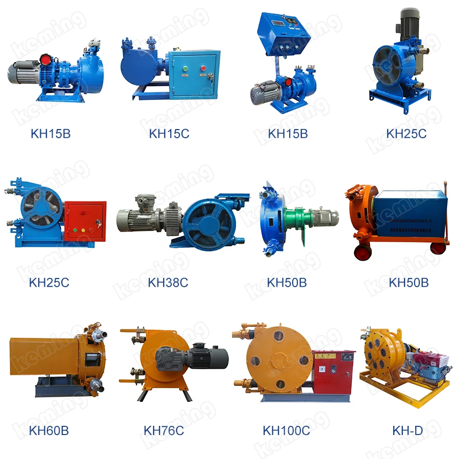 Pump Light Weight Concrete or Cement Diesel Peristaltic Pump with Storage Barrel