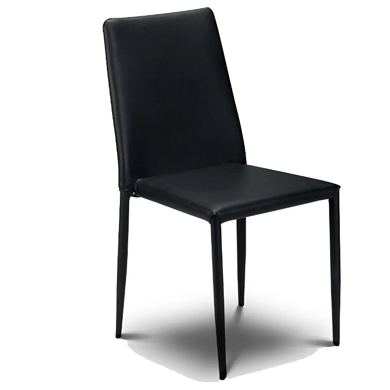 Набор обеденных столов, итальянский современный дизайн, Штабелируемый металлический кожаный обеденный стул