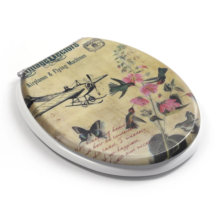 Bofan Molded Wood UV & PET Stainless Steel multicolour portable toilet seat