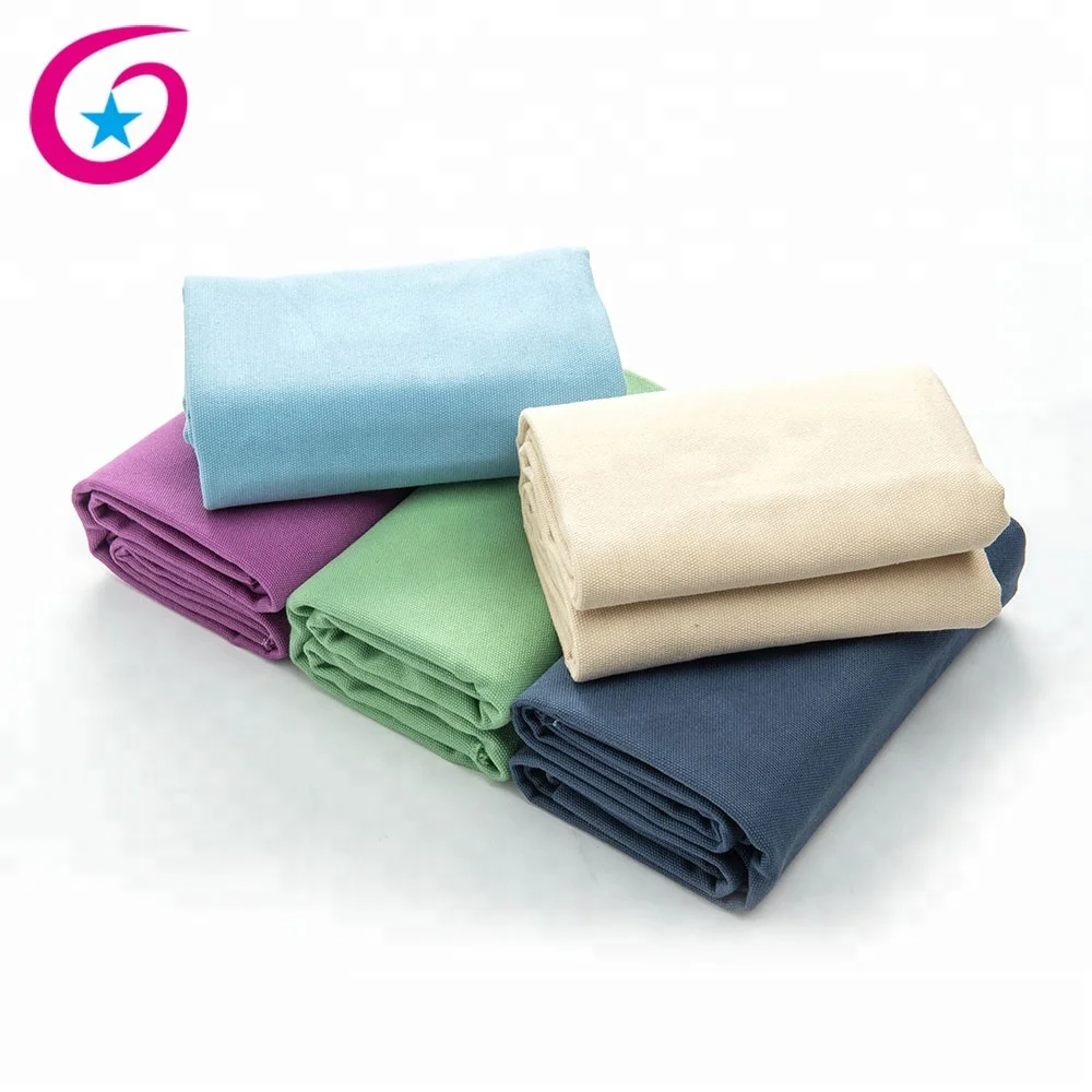 Guangzhou plain 16oz dye canvas 100% cotton fabric for shopping bag