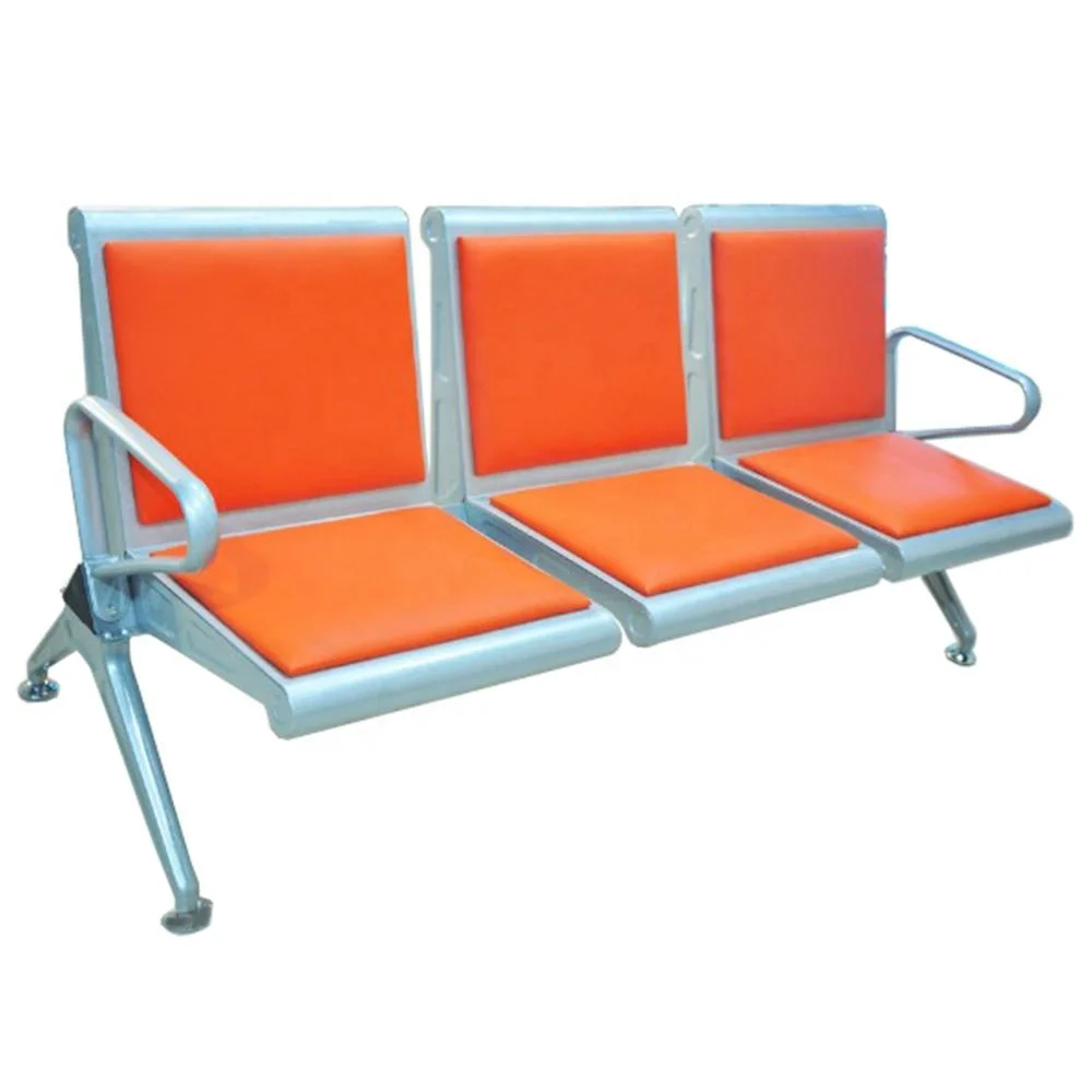 commercial 3 seats metal waiting chairs for hospital bus station and airport