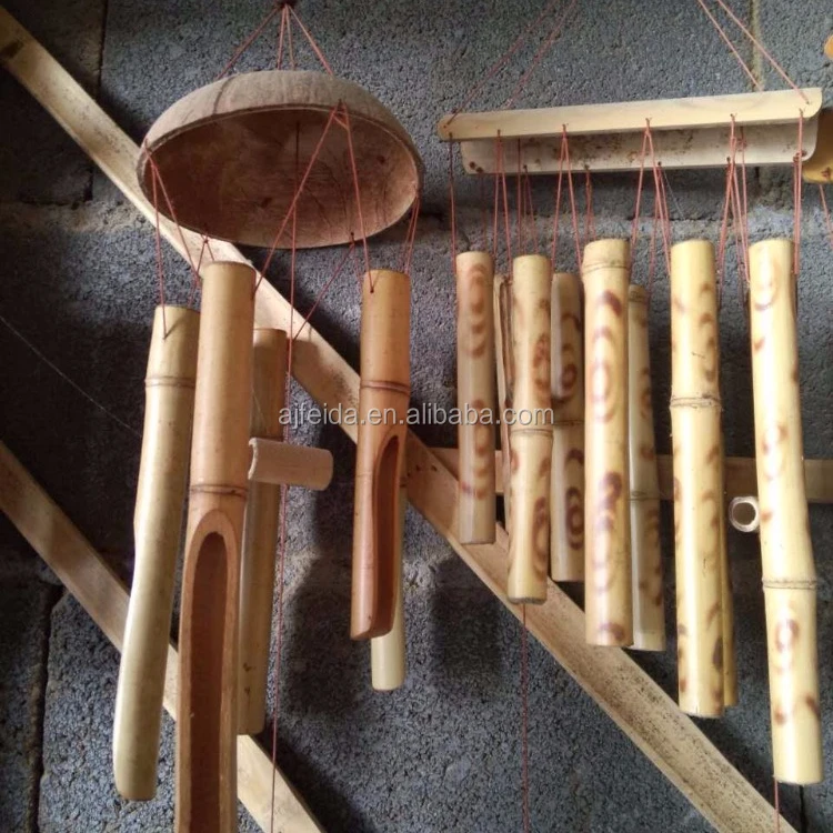 Bamboo wind chimes handmade windchime decoration gift room birthday girl gift