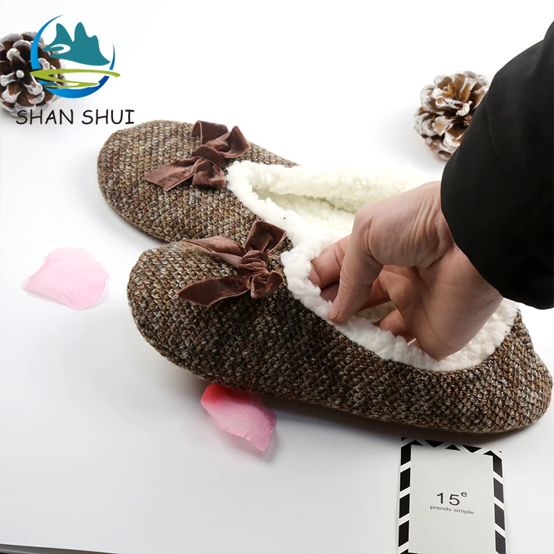 
New ballerina slipper plush women winter pantufla 