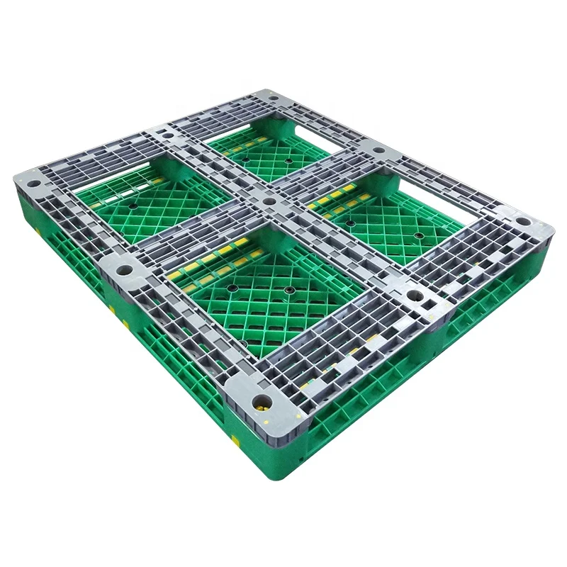 1200*1000*150 Heavy Duty ChipPlastic Pallet  Racking In China  Reinforce 8 steel pipes Euro pallet