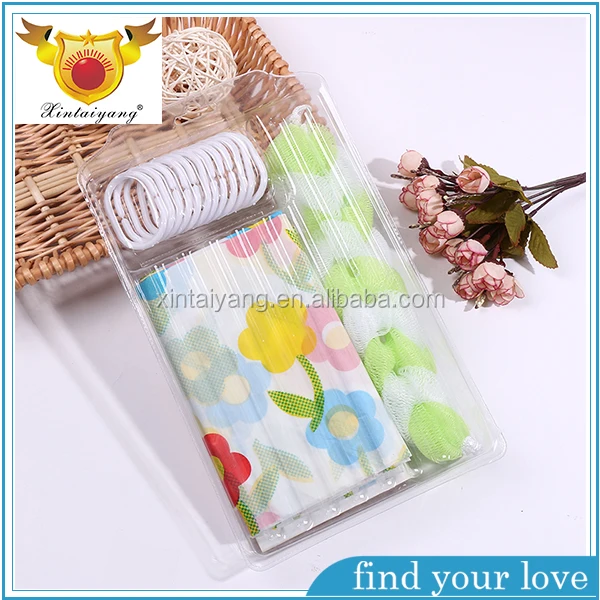 Eco-Friendly Feature And PE ,PEVA & EVA,PVC Material Shower curtain