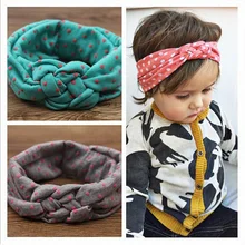 Da criança do bebê macio menina crianças cruzar Hairband Turban malha nó cabeça Headwear faixas de cabelo cabelo acessórios w – 146