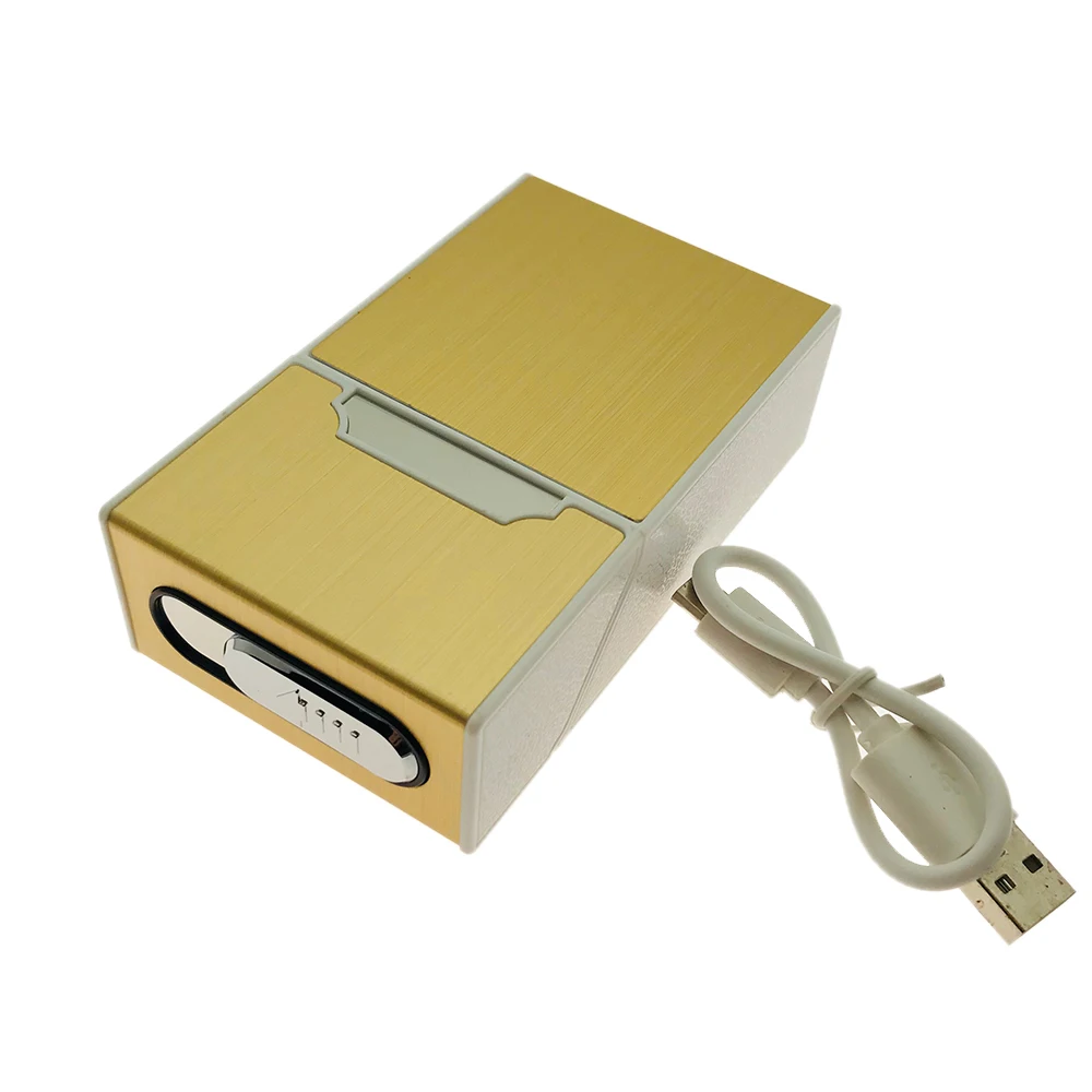  Водонепроницаемый Пластиковый Чехол для сигарет с USB-зарядкой и зажигалкой 20