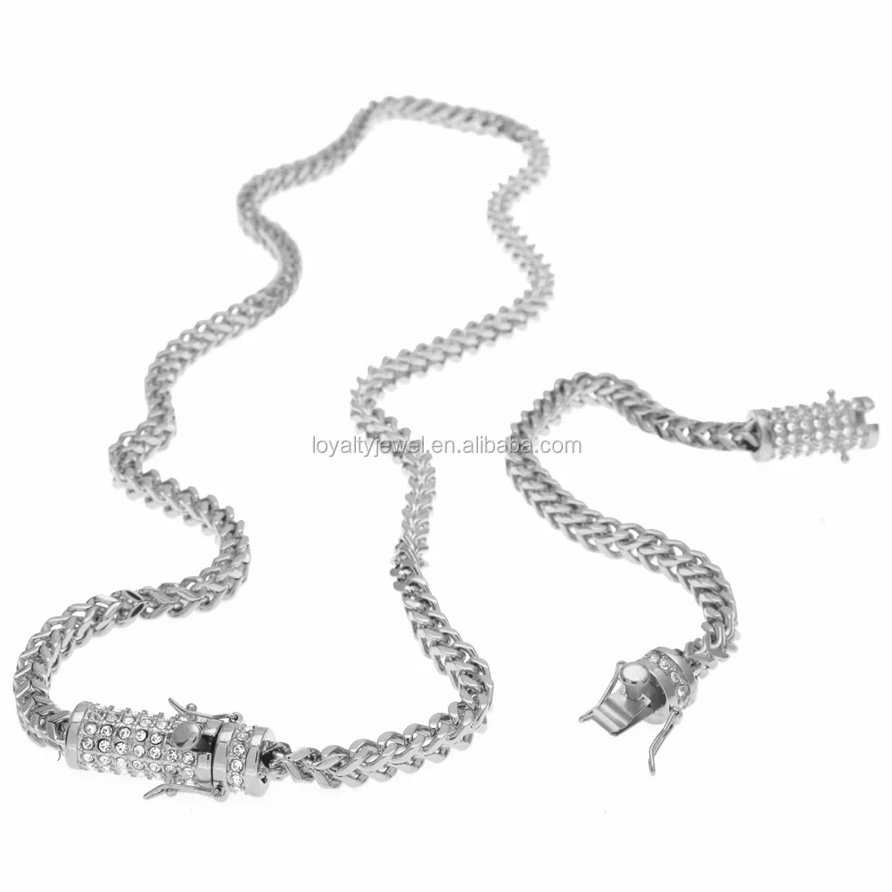 Hip Hop 18K Italian Gold Franco Chain Necklace Dubai 18K Gold Chain for Men