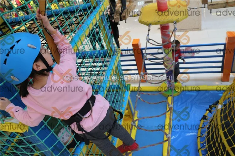 Hot Sale Kids Indoor playground Attraction Park Equipment Adventure Ropes Course,Ropes Adventure,Obstacle Course