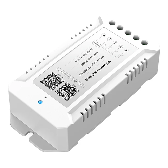 Автоматический умный выключатель с 3 лампами, 1 вентилятором, Wi-Fi, дистанционным управлением и блоком питания