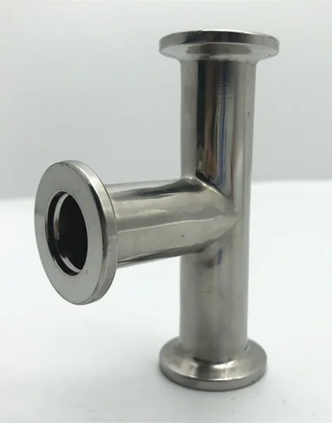 Wholesale stainless steel 304 vacuum flange Tee pipe fittings NW25