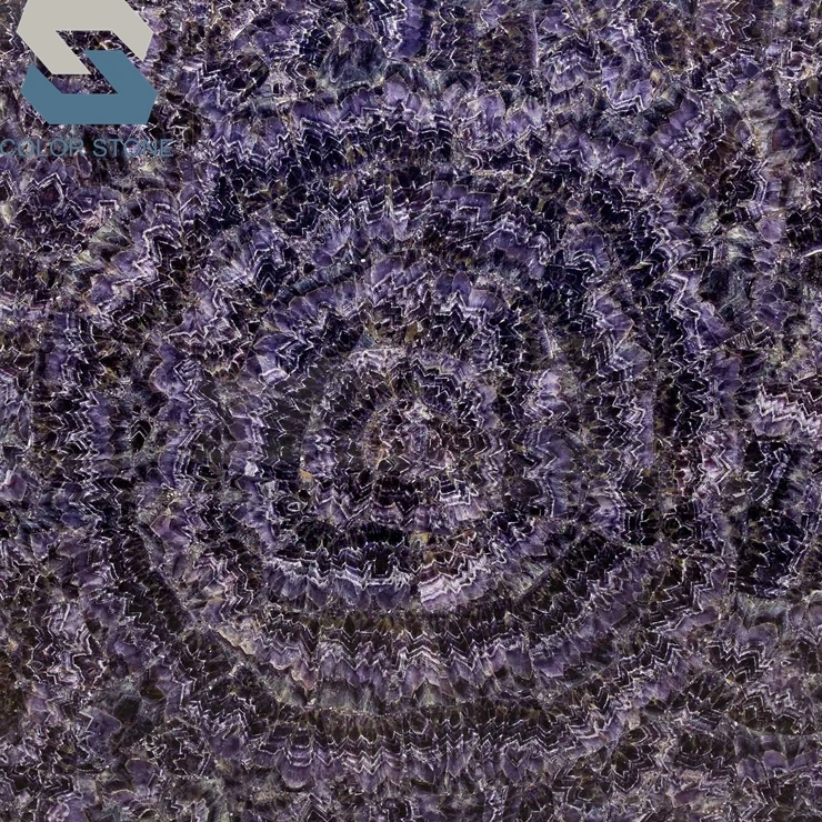 Wholesale price large semiprecious gemstone amethyst stone slabs