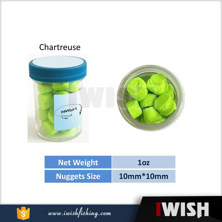 Supplying Float Fluorescent Yellow Color Nuggets Fishing Trout Baits