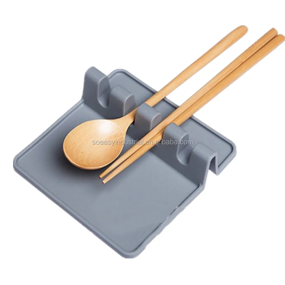 Wholesale Cooking Utensil Shelf Stand Pad Silicone Spoon Ladle Holder